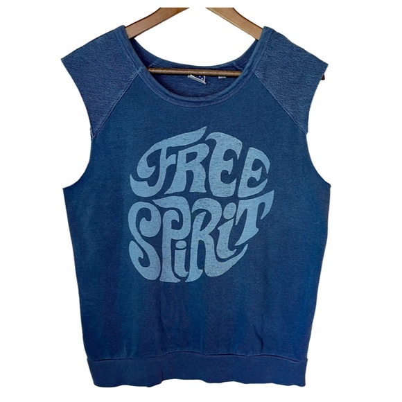 Junk Food Clothing Tops - Junk Food Free Spirit Sleeveless Sweatshirt Size Large